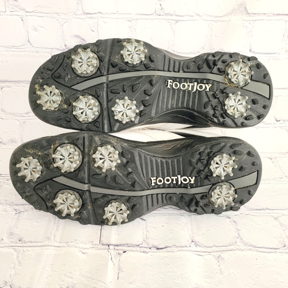 FootJoy FJ Green Joys Golf Shoes White Leather Spiked Athletic Shoes Men… - Picture 13 of 13